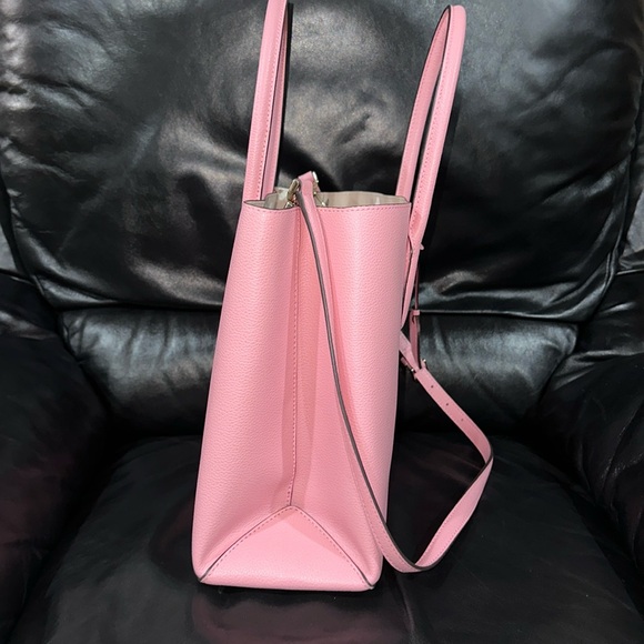 🔥🔥🔥Kate Spade Eva Breeze Pink Leather Medium Satchel Handbag - Picture 7 of 11